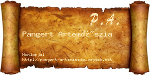Pangert Artemíszia névjegykártya